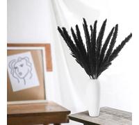 GEFIRE 30 Pièces 44Cm Bouquet Fleurs Séchées, Fleurs Séchées Naturel, Fleurs Séchées, Herbe de la Pampa, Décoration Pampa Sechees, Plumes d'herbe de Pampa pour Décoration Florale (Noir)