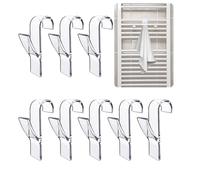 GEFIRE 8 Pcs Crochet Radiateur Seche Serviette,Crochet Serviette Salle de Bain,Crochets de Radiateur de Salle Bain,Accroche Serviette,Salle de Bains Bureau Placard (Transparent) TMSRMJGG-8