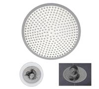GEFIRE Attrape Cheveux Douche 12 x 12 cm Filtre Evier Cuisine de Rond en Acier Inoxydable Argenté Grille Evier Anti-Obstruction pour Douche de Salle de Bain, pour Salle de Bain et Cuisine