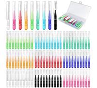 GEFIRE Brossette Interdentaire 100 Pièces Brossette Dentaire 2.1/2.5/3mm Brossettes Interdentaires Hygiène Réutilisables Adaptées au Nettoyage Entre les Dents Avec Boîte de Rangement