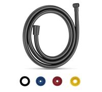GEFIRE Flexible Douche 1.5M Noir Tuyau PVC Anti-Torsion