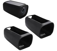 GEFIRE Lot de 2 Étuis en Silicone pour Caméra de Surveillance Eufy Security EufyCam 3, Étui de Protection en Silicone Noir Contre Les UV et Les Intempéries, Doux, Imperméable et Durable