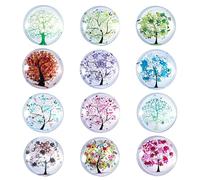 GEFIRE Vagues Magnet Frigo Original 12 Pièces Aimants Frigo 3mm Magnet Frigo Aimant Frigo Adaptées Maison et Cuisine aux Tableaux Blancs Réfrigérateurs Photos Tableau Magnétique (des Arbres)