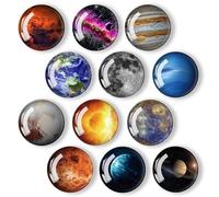 GEFIRE Vagues Magnet Frigo Original 12 Pièces Aimants Frigo 3mm Magnet Frigo Aimant Frigo Adaptées Maison et Cuisine aux Tableaux Blancs Réfrigérateurs Photos Tableau Magnétique (Planète)