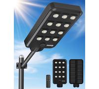 Gefolly G-13000W Lampadaires Solaires Extérieur, IP67 Projecteur Solaire Exterieur de Mouvement, 6500K lumière solaire super lumineux spot Solaire LED jardin extérieur garage rue