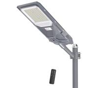 Gefolly SL-4600W Lampadaire Solaire LED Extérieur, IP67 étanche Projecteur Solaire Exterieur, 6500K Super Bright Lampadaire de Jardin Extérieur pour Garage,G-LL-Plus