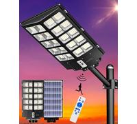 Gefolly SL-5300W Solaire Exterieur Lampadaire-530000LM Projecteur Solaire Exterieur avec Télécommande, 6500K IP67 Lumière Solaire Pour Rue Garage Éclairage Public