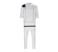 Gefomuofe Dashiki Ensemble africain 2 pièces pour homme - Costume ethnique traditionnel - Chemise à manches longues et pantalon - Vêtements formels pour soirée de mariage - Survêtement slim fit, Blanc