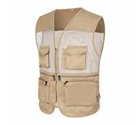 Gefomuofe Gilet de pêche pour homme - Veste d'été sans manches - Veste de printemps légère et respirante - Gilet de pêcheur - Gilet de reporter - Gilet de safari - Gilet fonctionnel pour la chasse, la