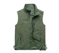 Gefomuofe Gilet de travail pour homme - Sans manches - Veste d'été sans manches - Veste de printemps - Gilet d'extérieur léger en coton - Gilet de pêche, safari, plein air, escalade, camping, reporter