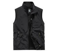 Gefomuofe Gilet de travail sans manches pour homme - Veste d'été sans manches - Veste de printemps - Gilet d'extérieur léger en coton - Gilet de pêche, safari, plein air, escalade, camping, reporter,