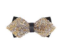 Gefomuofe Nœud papillon à paillettes, brillant, scintillant, doré, noir, argenté, rouge, Noël, banquet, carnaval, or, taille unique