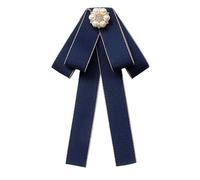 Gefomuofe Nœud papillon pré-noué classique uni pour homme - Style pré-noué - Classique - Solide - Tuxedo Gabardine - Bolo, Marine, taille unique