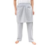 Gefomuofe Pantalon de soins pour homme - Pantalon de travail ouvert - Stretch - Pantalon médical à enfiler - Vêtement de travail - Pantalon de patient - Pantalon de loisirs, gris, M