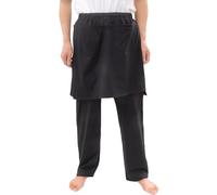 Gefomuofe Pantalon de soins pour homme - Pantalon de travail ouvert - Stretch - Pantalon médical à enfiler - Vêtement de travail - Pantalon de patient - Pantalon de loisirs, Noir , L