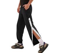 Gefomuofe Pantalon de survêtement pour homme avec fermeture éclair sur le côté - Pantalon de rééducation - Boutonnière pour ouvrir - Pantalon de jogging - Pantalon de sport, F noir., XXL