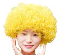 Gefomuofe Perruque de clown | Tête bou Perruque afro rasta | Accessoire pour carnaval et Halloween, jaune, taille unique