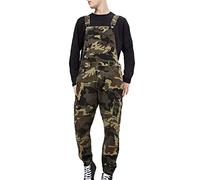 Gefomuofe Salopette Ample pour Homme - Vintage et Élégante - Pantalon en Jean Réglable - Combinaison de Travail, P Camouflage, L
