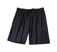 Gefomuofe Short court pour homme - En coton - Avec poches - Bermuda - Coupe régulière - Bermuda - Short de sport, Noir , M