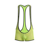 Gefomuofe String pour homme - Maillot de bain amusant - Tankini - Short de bain - Lutte - Singlet - Body Straps - Combinaison Borat Mankini - Sous-vêtements pour hommes - Sling - Une pièce - Borat -