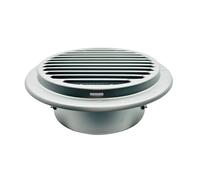 GEFONG Grille de Ventilation à Lamelles 6 Pouces 150 mm avec Filet Anti-insectes pour Extracteur de Plafond Couvercle d'évent Salle de Bain Conduits de Hotte Acier Inoxydable Gris Argent 1 Pièce