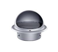 GEFONG Grille de Ventilation Ronde à Lamelles 6 Pouces 150 mm avec Filet Anti-insectes pour Extracteur de Plafond Couvercle d'évent Salle de Bain Conduits de Hotte Acier Inox Gris Argent 1 Pièce