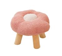 GeFSDOU Petit repose-pieds en bois antidérapant sous le bureau Ottoman Tabouret doux pour appartement, porche, chambre à coucher