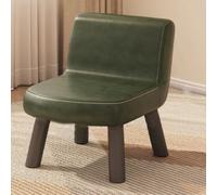 GeFSDOU Petit tabouret à langer en cuir massif couleur noyer pour salon, entrée, salle de bain, chambre à coucher, cuisine