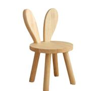 GeFSDOU Petit tabouret créatif en bois massif avec oreilles de lapin