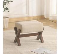 GeFSDOU Tabouret à langer en bois massif pour entrée de maison, salon, canapé, tabouret léger de luxe, banc à chaussures doux