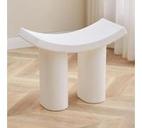 GeFSDOU Tabouret à langer incurvé en plastique pour salon, chambre à coucher, petit tabouret moderne