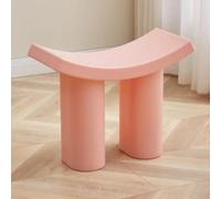 GeFSDOU Tabouret à langer incurvé en plastique pour salon, chambre à coucher, petit tabouret moderne