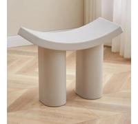 GeFSDOU Tabouret à langer incurvé en plastique pour salon, chambre à coucher, petit tabouret moderne