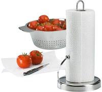 GEFU 15700 Porte-rouleau de cuisine, en acier inoxydable, utilisable d'une seule main, 35 x 17 cm, argent (1 pièce)