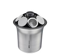 GEFU - Bac de récupération marc de café CONSCIO en acier inoxydable noir