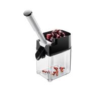 GEFU Corer Dénoyauteur de cerises avec récipient de récupération pour | Dénoyauteur de cerises pour fruits frais et conservés, insert en silicone, éjection automatique, passe au lave-vaisselle