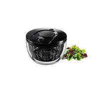 GEFU Essoreuse à salade Push It 3L, mécanisme à pression, antidérapante | Essoreuse à salade et d'herbes avec mécanisme Push - 3 L, anneau en silicone, bouton d'arrêt, passe au lave-vaisselle