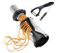 GEFU Spirelli 2.0 trancheuse Manuel Noir, Argent Plastique, Acier inoxydable