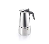 GEFU GE16150 Emilio Cafetière Italienne avec 4 Tasses Acier Inoxydable Inox 11,5 x 9,4 x 18,2 cm