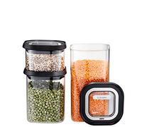 GEFU Boîtes de conservation en verre - Lot de 3 avec couvercles hermétiques 400/900/1400 ml