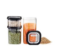 GEFU Boîtes de conservation en verre - Lot de 3 avec couvercles hermétiques 400/900/1400 ml