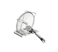 GEFU Porte-cuillère PARKO - Acier inoxydable/silicone, cavités anti-gouttes, convient pour plateau de couvercle Ø 16-32 cm, passe au lave-vaisselle