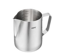 GEFU Pot à lait BARISTA 600 ml - Pot à mousse Barista Accessoire Milk Pitcher pour mousse de lait avec graduation pour cappuccino et café latte Argent