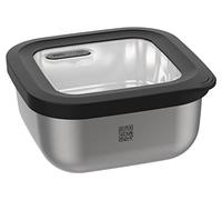 GEFU PROVIDO Boîte de conservation carrée 1800 ml, résistante au froid et à la chaleur, contrôle intelligent par application