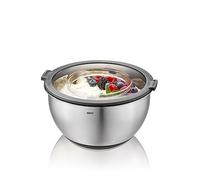 GEFU – Set de bols MUOVO 2 pièces (2,5 L & 4,5 L) avec couvercle anti‑éclaboussures, inox
