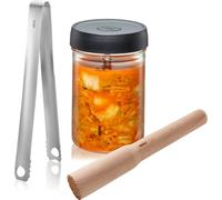 Gefu Set de fermentation Native, 5 bouteilles thermoalimentaires, verre borosilicaté, multicolore, unique