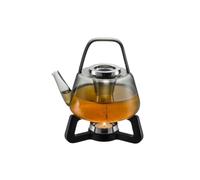 GEFU Théière CHAVELLE 1,2 l en verre borosilicate avec filtre en acier inoxydable, soufflé à la bouche, anti-goutte, passe au lave-vaisselle