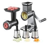 Gefu Transforma Kit de nettoyage pour jubilé avec râpe à viande | Râpe de cuisine multifonction avec tambours découpés au laser, entonnoir de remplissage de saucisses