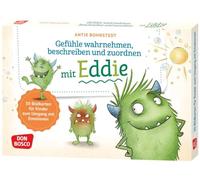 Gefühle wahrnehmen, beschreiben und zuordnen mit Eddie: 30 Bildkarten zum Umgang mit Emotionen. Gefühle wahrnehmen, erkennen und benennen. Ideal für Kita & Schule