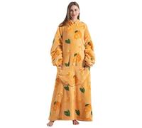 Gegeryozer Sweat à Capuche Femme Élégant - Pull Polaire Doux Capuche Fixe, Couverture Portable Chaude pour Maison/Balcon (Taille Unique)